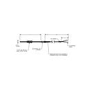 Pyromation RTD Assembly, Single 3-Wire, 1/4" OD x 6" Sheath, 20' Fiberglass Leads (2" Split, 1/4" Stripped) w/Relief Spring
