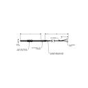 Pyromation RTD Assembly, Single 3-Wire, 1/4" OD x 6" Sheath, 20' FPM Leads (2" Split, 1/4" Stripped) w/Relief Spring