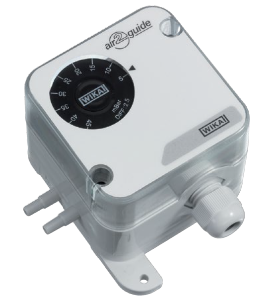 Wika A2G-40 air2guide - Differential Pressure Switch, Range: 0.12 inWC - 2 inWC (40395437)