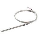 Pyromation RTD Spring-Loaded Assembly, Single 4-Wire, 1/4" OD, 12" Sheath, 30' FPM Leads (2" Split, 1/4" Stripped) w/Relief Spring