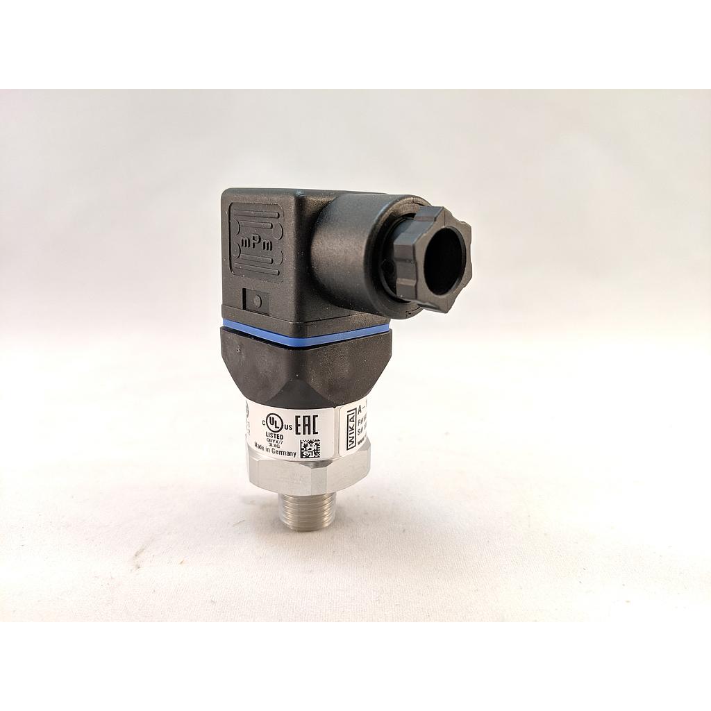 WIKA A-10, 0-5 PSI, 1/4" NPT, 4-20 mA, 2-wire, Hirschman Connector