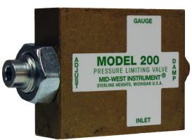 Mid-West 300 SS Pressure Limiting Valve, 1/4 NPTF, Buna-N & Teflon Seals