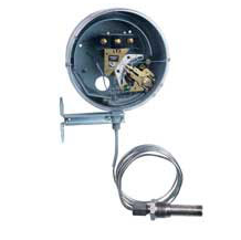 DA Series Bulb and 6' Capillary Temperature Switch, 304SS, 100-200F, SPDT Adjustable Deadband Snap Action Switch