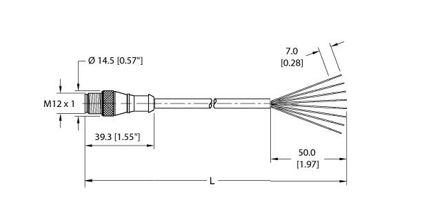 Turck Actuator and Sensor Cordset, Connection Cable (RS 8T-5)