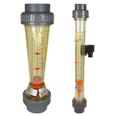 Kobold KSM Series Plastic Flowmeter w/ Switch, Trogamid, .0.88-8.8GPM Range, 1.5"