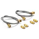 Quick-test hose kit - (2) 3 ft hoses, (2) 1/8" MNPT, (2) 1/4" MNPT adapters, brass