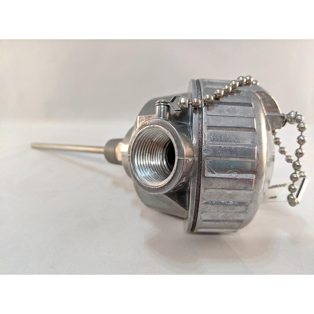 Watlow RR Style RTD w/Single Fitting, Single 3-Wire, Cast Alum. Conn. Head, 1/4" OD, 5" SS Mineral-Insulated Sheath, 1/2" NPT Fitting (664-400-003)