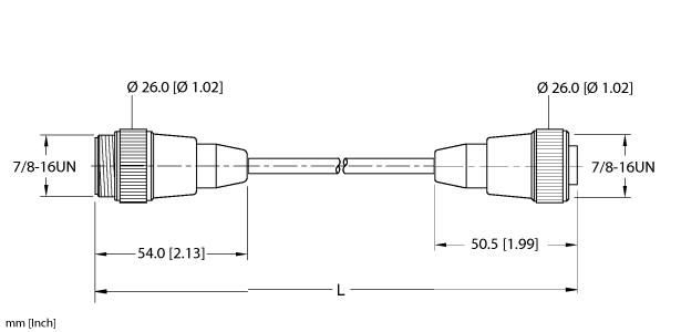 Turck Actuator and Sensor Cordset, Extension Cordset (RSM RKM 311-5M)