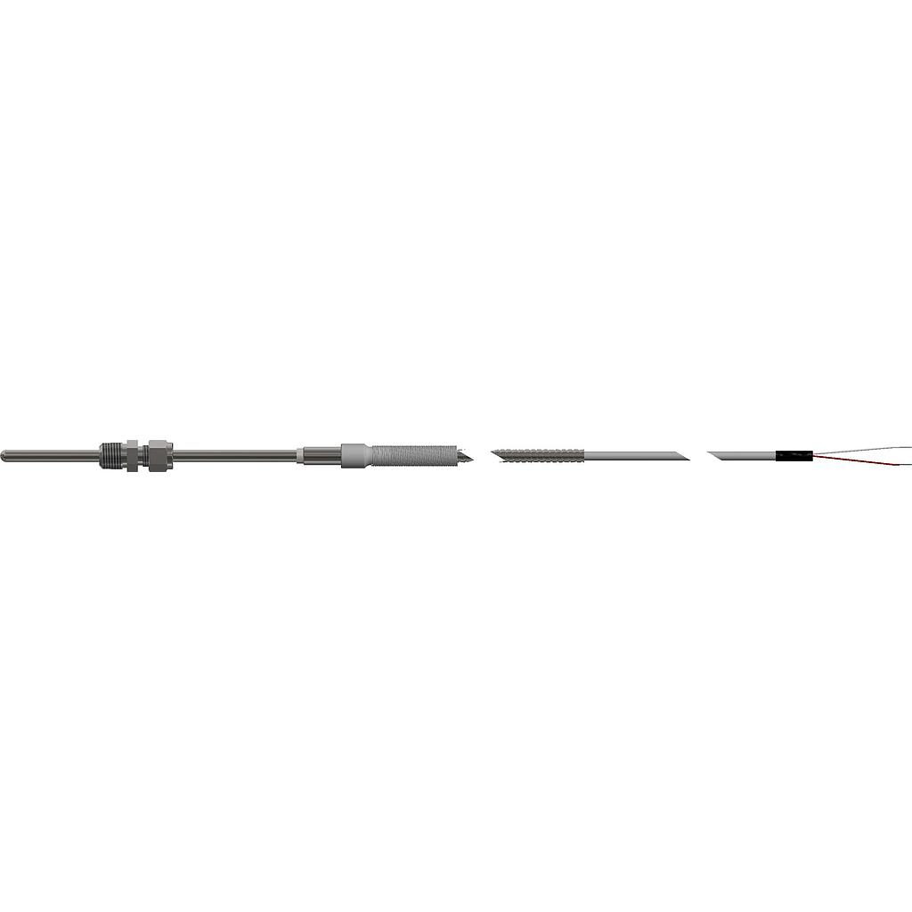 MgO Insulated T/C, Type J, 6"