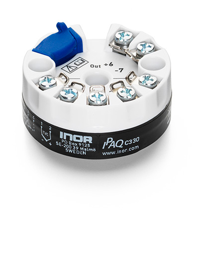 IPAQ C330X Universal Temperature Transmitter, RTD, TC, mV, Ohm Input, 2-Wire 4-20mA Output, 8-30VDC Power, FM Class I, Div I