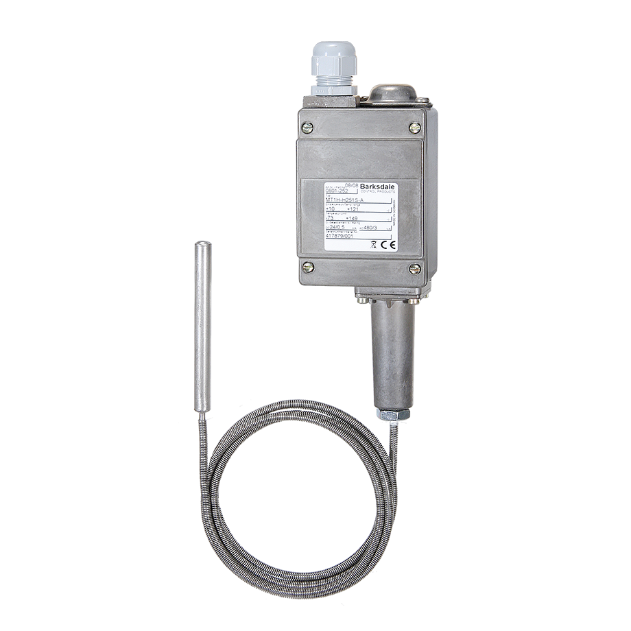 Barksdale Temp SW SPDT 50/250F Single Set Point W/302 SS Armor