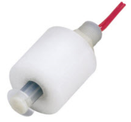 Gems LS-3 Float Switch, All Polypropylene, Solid Float, .90 Minimum Specific Gravity, SPST Normally Open (Reversible), 24" Leads