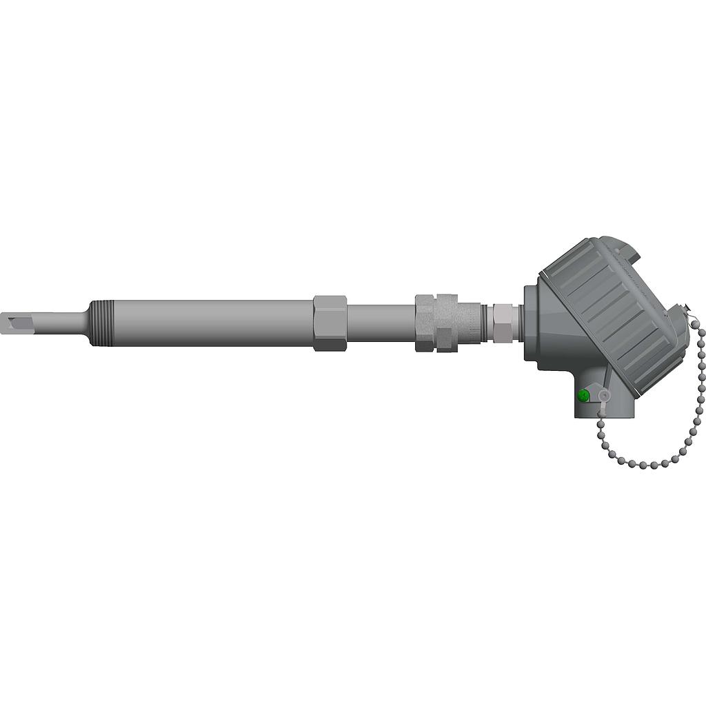 Pyromation HazLoc EP Approved RTD, Single 3-Wire, 1/4" OD x 7.5" Thermowell (SS, 3/4 NPT), Aluminum Head