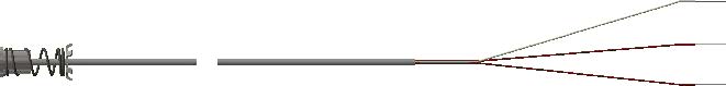Pyromation Mini RTD, Single 3-Wire, 1.88" OD x .25" Tin Plated Copper Case, 30' FPM Split Leads (1/4" Strip)