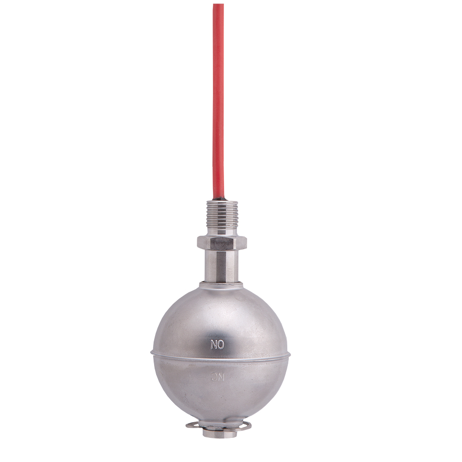 Barksdale SS Single Point Level Switch, High Current Rating, 316 SS / 316 SS, 1/8" NPT, SPDT Switch, 1m PVC Cable, 1A, 140 VAC/DC