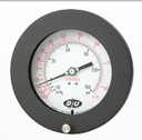 Duro Industrial Process Pressure Gauge, 4.5" Dial, 0-200 PSI, 1/4" NPT Lower Back Mount Brass Connection, Front Flanged Hinged Ring Aluminum Case