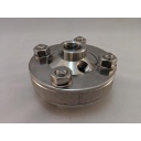 L990.10.N2FXN2F.SS.SS-2.SS.SS.VI.1500, 1/4" x 1/4", Stainless Steel Upper, Lower & Diaphragm, 1/4" Flushing Connection, Viton O-Ring