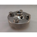Wika L990.10.N2FXN2F.SS.SS-2.SS.SS.VI.1500, 1/4" x 1/4", Stainless Steel Upper, Lower & Diaphragm, 1/4" Flushing Connection, Viton O-Ring