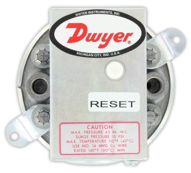 LOW DIFFERENTIAL PRESSURE SWITCH 0.40-1.6" WATER COLUMN