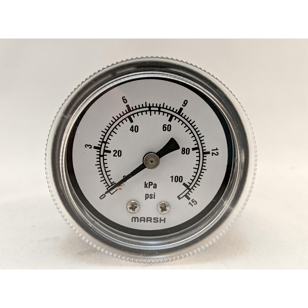 PRESSURE GAUGE 0-400 PSI 2" 1/4"CBM 2% ACCURACY