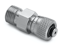 1/4" tube fitting x male Quick-test, no check-valve, S.S.