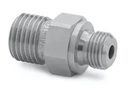 G 1/8" male BSPP (ISO 228/1) x male Quick-test, no check-valve, stainless steel