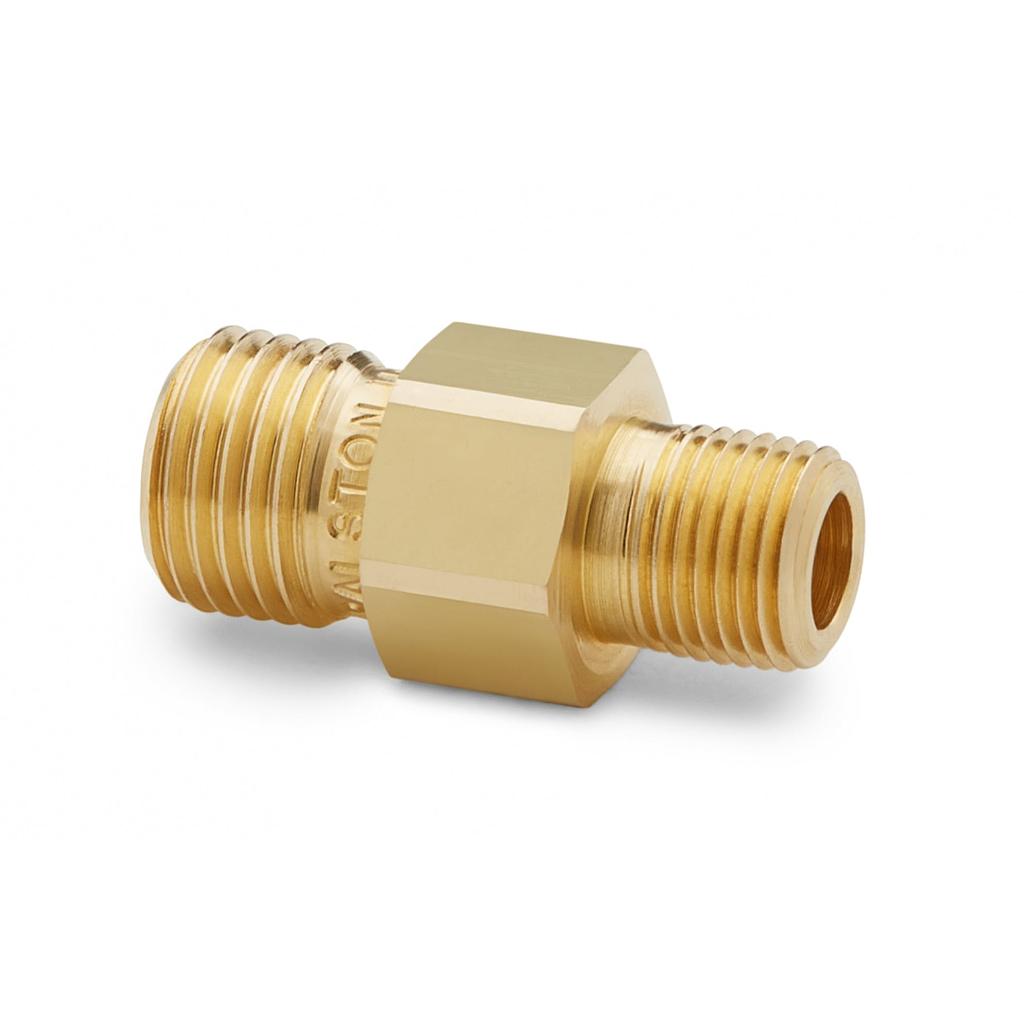 1/8" male NPT x male Quick-test, no check-valve, brass
