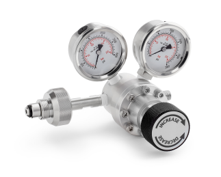 3000 PSI Regulator, 2 pressure gauges, CGA 580 inlet connection, Male Quick-test outlet conn. kit