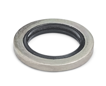 1/4" male RS bonded seal ring, steel and Buna-N