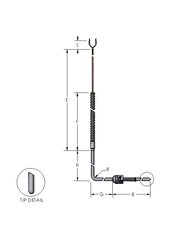 Watlow Style 32 Type J Thermocouple (Old P/N:32Djcgk099A)