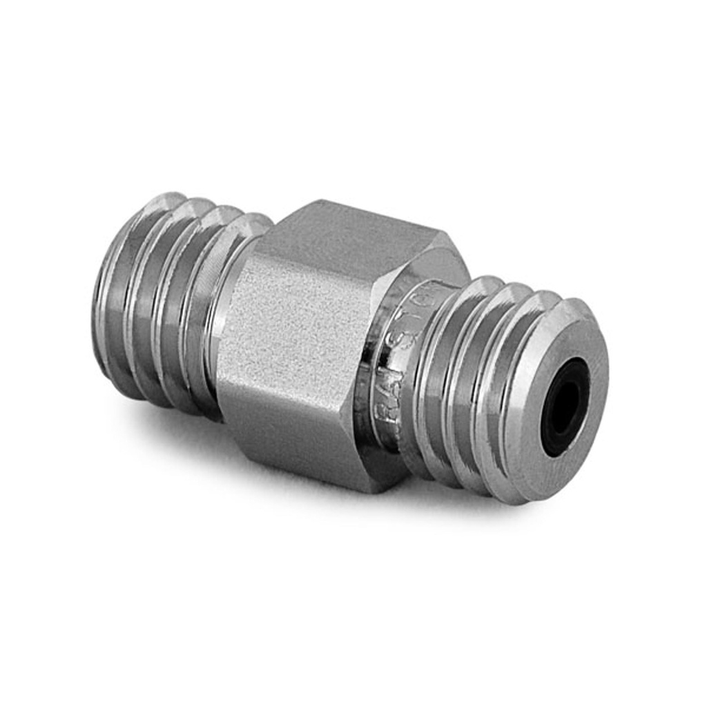 Male Quick-test XT x male Quick-test XT hose union, S.S.