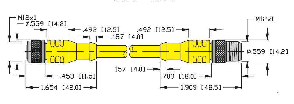 Turck Actuator and Sensor Cordset, Extension Cordset (RKC 8T-15-RSC 8T)
