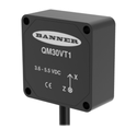 Banner Vibration and Temperature Sensor; 1-Wire Serial Interface; 2.09 m (6.9 ft) M12 Pigtail QD; Aluminum Housing (QM30VT1)