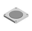 Banner Flat Surface Magnetic Bracket for QM30; 410SS w/ NdFeB Disc Insert; 2 sets of 304 SS Screw Packs (BWA-QM30-FMSS)
