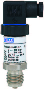 Wika S-10 SERIES PRESSURE TRANSMITTER, 0-10 PSI, 4-20MA, 1/2"NPT PROCESS