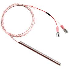 Watlow RB Style RTD, Single 3-Wire, 1/8" OD x 8" SS Sheath, 10' Fiberglass/SS Lead