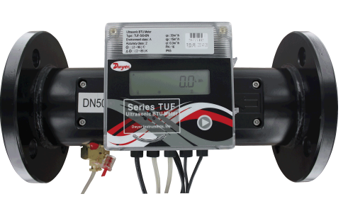 Tenant ultrasonic BTU flowmeter, DN50 pipe size and 15 m3/h permanent flow rate with BACnet® communication