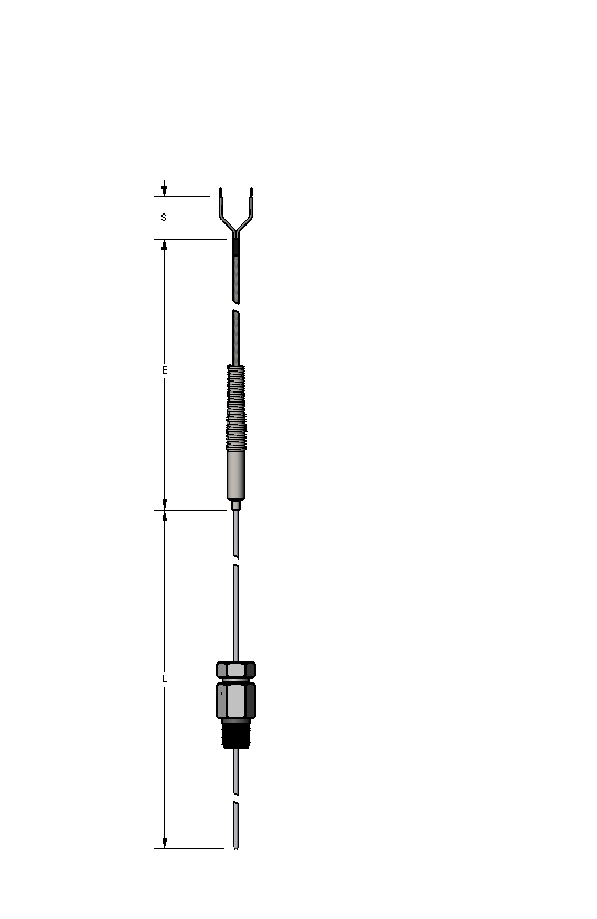Watlow RT Style RTD, Single 3-Wire, 1/4" OD x 16" SS Sheath, Aluminum Head