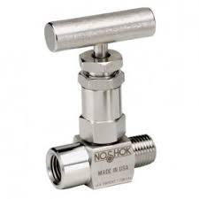 100 Series, Hard Seat Needle Valve,  Non-Rotating V Tip, 1/4" NPTF X 1/4 NPTF PANEL MOUNT