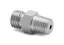 1/4" male NPT x male Quick-test XT Adapter, S.S. (for Branom shop use only)