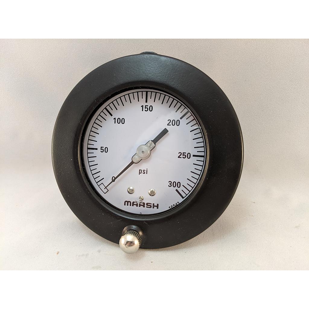 PRESSURE GAUGE 0-30 PSI 3.5" 1/4"LBM FLUSH MT 1% ACCURACY