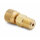 1/4" male NPT x female Quick-test, no check-valve, brass