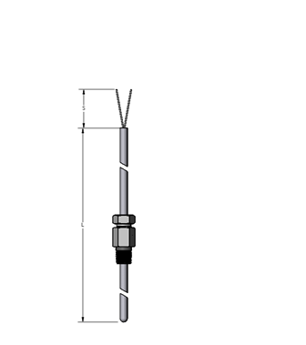 Watlow AB Series Type K Thermocouple - 100" Length