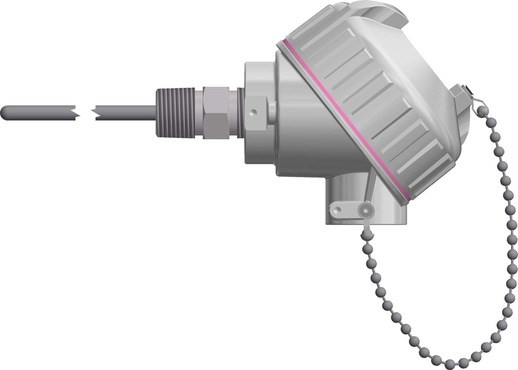 Pyromation Spring-Loaded RTD, Single 3-Wire, 1/4" OD x 43.5" SS Sheath, Aluminum Head