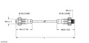 Turck Actuator and Sensor Cordset, Extension Cable (EKRT-ESRT-A5.500-GC2K-2)