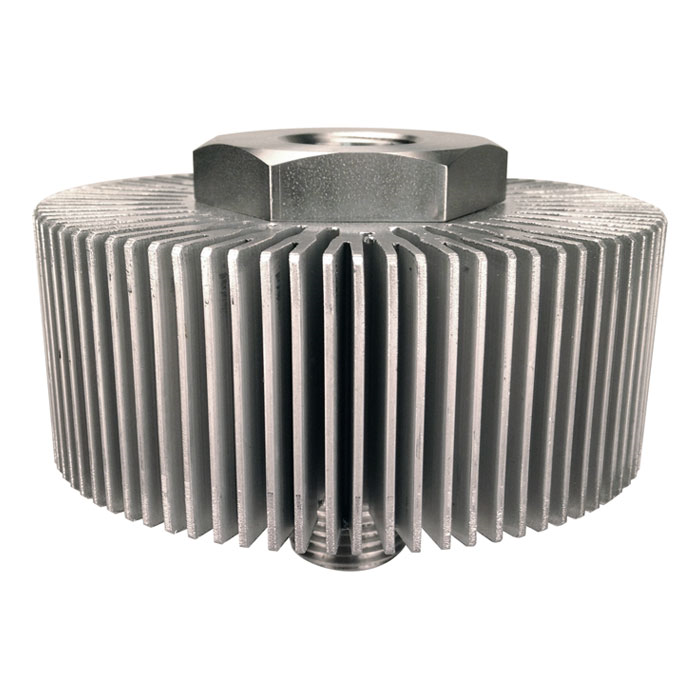Wika Series 910.32.200 Mini Cooling Adaptor w/Heat Sink, 316L SS, 1/2" NPTF to 1/2" NPTM, 6000 PSI