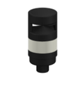 TL70 Tower Light, Black Housing: 1-Color Loud Audible Indicator (TL70YALT)