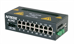 500 Series, 17-Port, N-Tron 517FX Unmanaged Industrial Ethernet Switch, ST 2km
