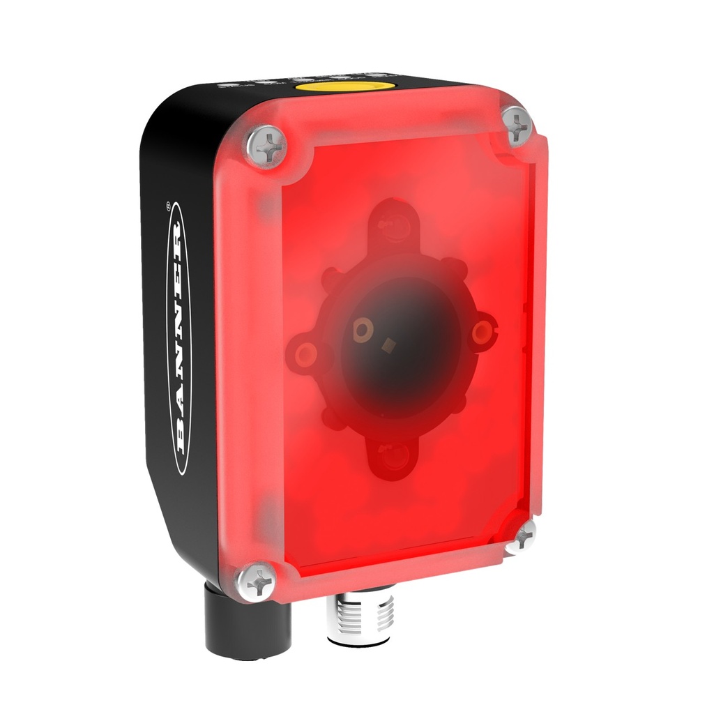 Banner ABR Series Barcode Reader; Resolution: 1600 x 1200 px; Lens: 9 mm Autofocus; Light: Red; Diffused; Ethernet & Serial Communications; 1D + 2D Code (ABR72L9-RDE2)