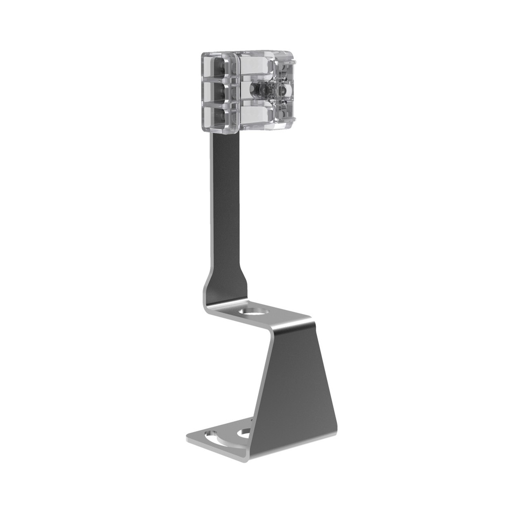 Banner Bracket: For use with WLS27; Vertical Clamp; One Bracket; 304 Series Stainless Steel and Clear Copolyester; Designed for M6 or 1/4 in Mounting Hardware (LMBWLS27V)